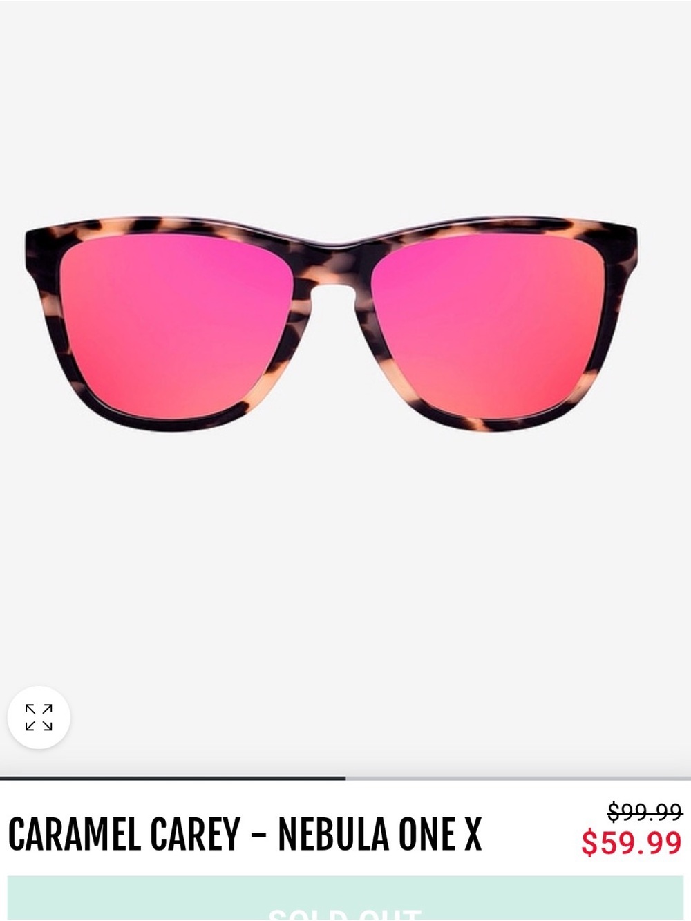 Caramel Tortoiseshell Frame Sunglasses with Pink Lenses - Picture 3 of 4